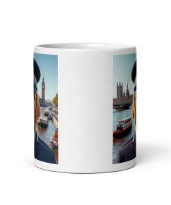Golden Retriever Dog as an English Policeman in London Mug Gift