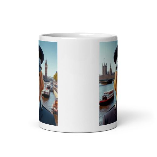 Golden Retriever Dog as an English Policeman in London Mug Gift