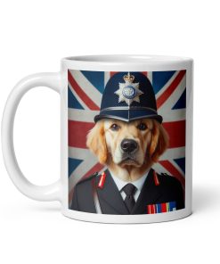 Golden Retriever Dog English London Policeman Union Jack