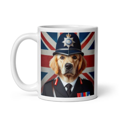 Golden Retriever Dog English London Policeman Union Jack