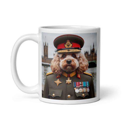 Cockapoo Dog Army General Uniform Mug Gift
