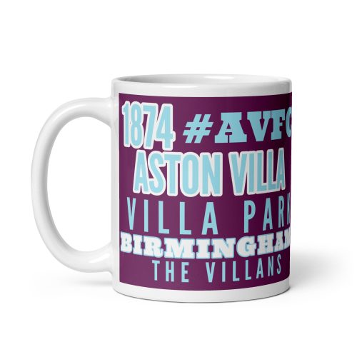 1874 Aston Villa Mug The Villans, Villa Park Gift Mug