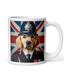Golden Retriever Dog English London Policeman Union Jack