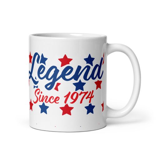 Legend Since 1974 Mug 50th Birthday Present for Men Mug