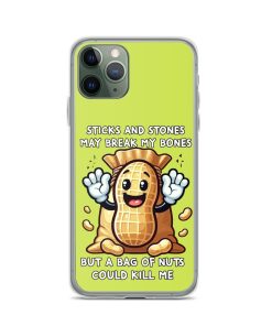 Nut Allergy Fun Clear Case for iPhone® For anyone with a Nut Allergy