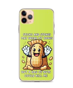 Nut Allergy Fun Clear Case for iPhone® For anyone with a Nut Allergy