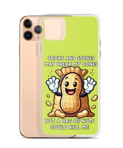 Nut Allergy Fun Clear Case for iPhone® For anyone with a Nut Allergy