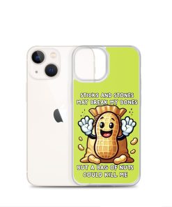 Nut Allergy Fun Clear Case for iPhone® For anyone with a Nut Allergy