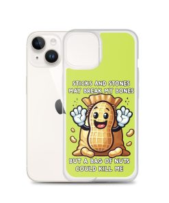 Nut Allergy Fun Clear Case for iPhone® For anyone with a Nut Allergy