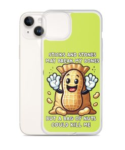 Nut Allergy Fun Clear Case for iPhone® For anyone with a Nut Allergy