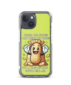Nut Allergy Fun Clear Case for iPhone® For anyone with a Nut Allergy