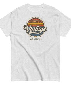Vintage Est. 1974 T-shirt for Men 50th Birthday Present