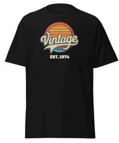 Vintage Est. 1974 T-shirt For Men 50th Birthday Present Gift T-shirt