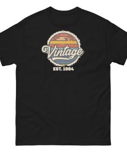 Vintage Est. 1984 T-shirt 40th Birthday Present for Men