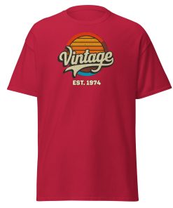 Vintage Est. 1974 T-shirt For Men 50th Birthday Present Gift T-shirt