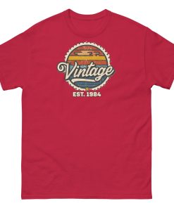Vintage Est. 1984 T-shirt 40th Birthday Present for Men