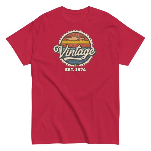 Vintage Est. 1974 T-shirt for Men 50th Birthday Present