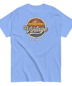 Vintage Est. 1974 T-shirt for Men 50th Birthday Present