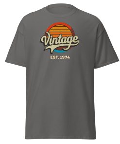Vintage Est. 1974 T-shirt For Men 50th Birthday Present Gift T-shirt