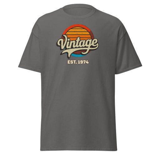 Vintage Est. 1974 T-shirt For Men 50th Birthday Present Gift T-shirt