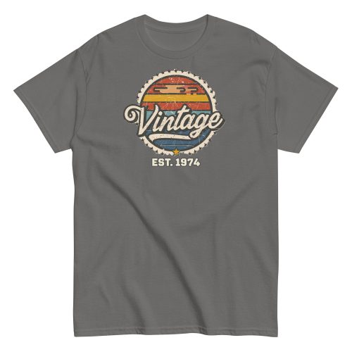 Vintage Est. 1974 T-shirt for Men 50th Birthday Present