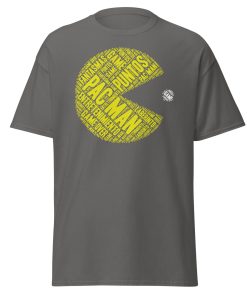PAC-MAN T-shirt Calligram PAC MAN T Shirt Retro Gaming Gifts