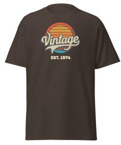 Vintage Est. 1974 T-shirt For Men 50th Birthday Present Gift T-shirt