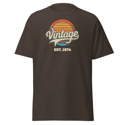 Vintage Est. 1974 T-shirt For Men 50th Birthday Present Gift T-shirt
