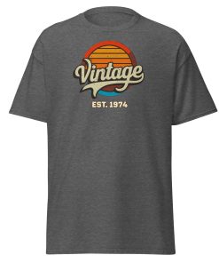 Vintage Est. 1974 T-shirt For Men 50th Birthday Present Gift T-shirt