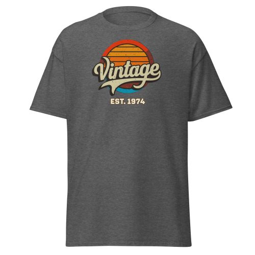 Vintage Est. 1974 T-shirt For Men 50th Birthday Present Gift T-shirt