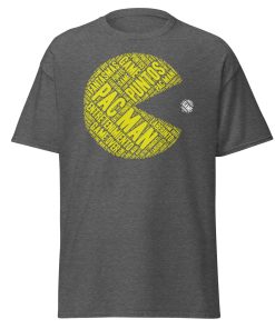 PAC-MAN T-shirt Calligram PAC MAN T Shirt Retro Gaming Gifts