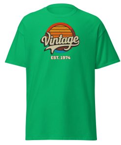 Vintage Est. 1974 T-shirt For Men 50th Birthday Present Gift T-shirt