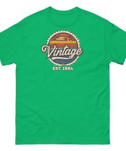 Vintage Est. 1984 T-shirt 40th Birthday Present for Men