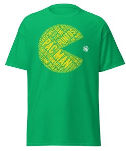 PAC-MAN T-shirt Calligram PAC MAN T Shirt Retro Gaming Gifts