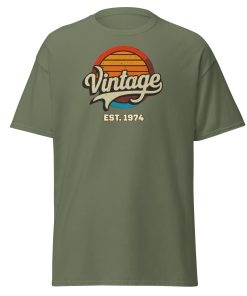 Vintage Est. 1974 T-shirt For Men 50th Birthday Present Gift T-shirt