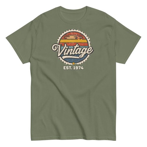 Vintage Est. 1974 T-shirt for Men 50th Birthday Present