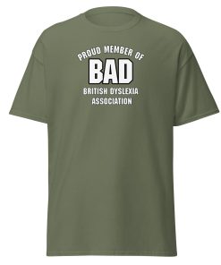 BAD T-shirt British Dyslexia Association T-shirt