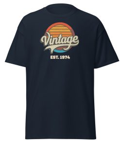 Vintage Est. 1974 T-shirt For Men 50th Birthday Present Gift T-shirt