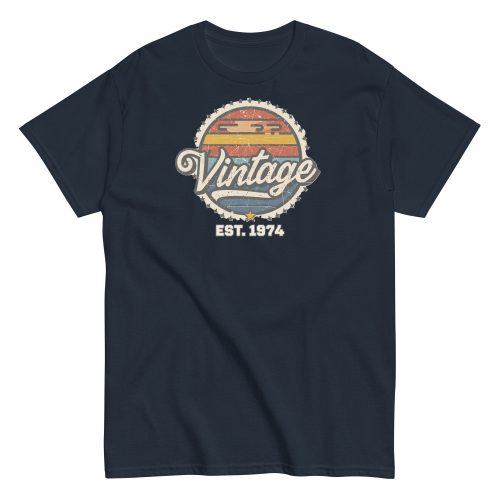Vintage Est. 1974 T-shirt for Men 50th Birthday Present