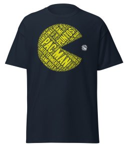 PAC-MAN T-shirt Calligram PAC MAN T Shirt Retro Gaming Gifts