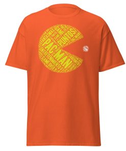 PAC-MAN T-shirt Calligram PAC MAN T Shirt Retro Gaming Gifts