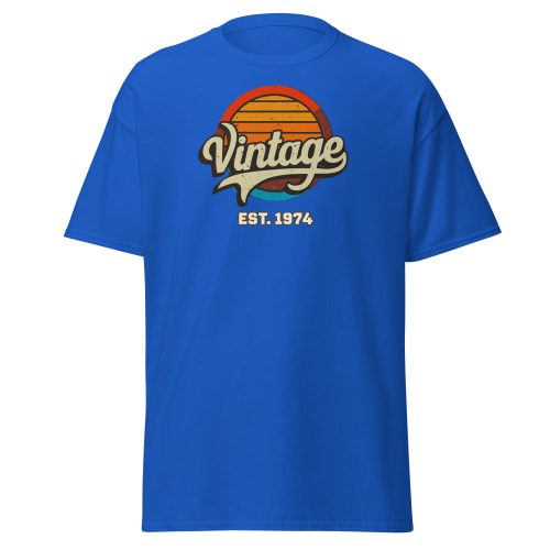 Vintage Est. 1974 T-shirt For Men 50th Birthday Present Gift T-shirt