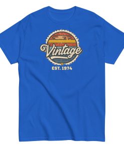 Vintage Est. 1974 T-shirt for Men 50th Birthday Present