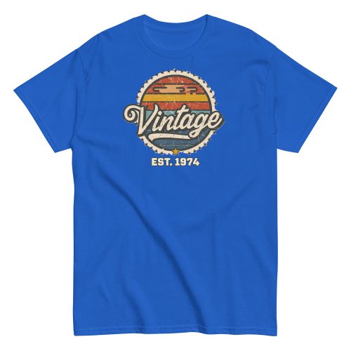 Vintage Est. 1974 T-shirt for Men 50th Birthday Present