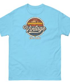 Vintage Est. 1984 T-shirt 40th Birthday Present for Men