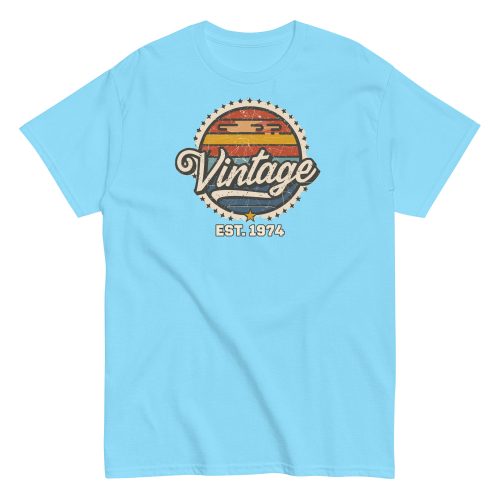 Vintage Est. 1974 T-shirt for Men 50th Birthday Present
