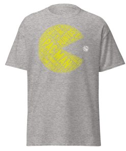 PAC-MAN T-shirt Calligram PAC MAN T Shirt Retro Gaming Gifts