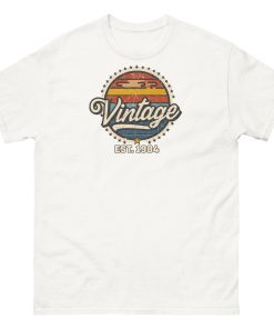 Vintage Est. 1984 T-shirt 40th Birthday Present for Men