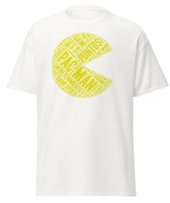 PAC-MAN T-shirt Calligram PAC MAN T Shirt Retro Gaming Gifts