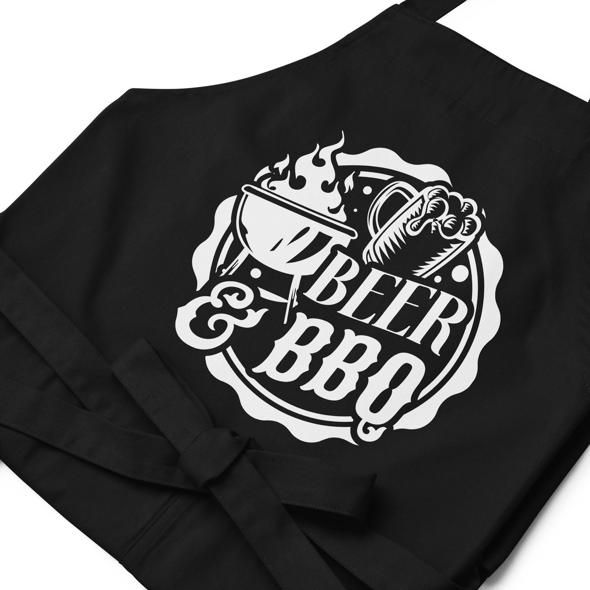 Beer & BBQ Apron Chef Barbeque Organic cotton apron